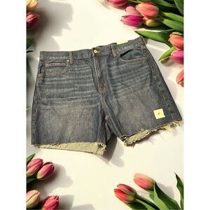 New Old Navy Women's Size 18 High-Rise 5" Slouchy Straight Cut-Off Denim Shorts